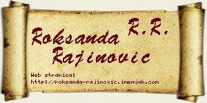 Roksanda Rajinović vizit kartica